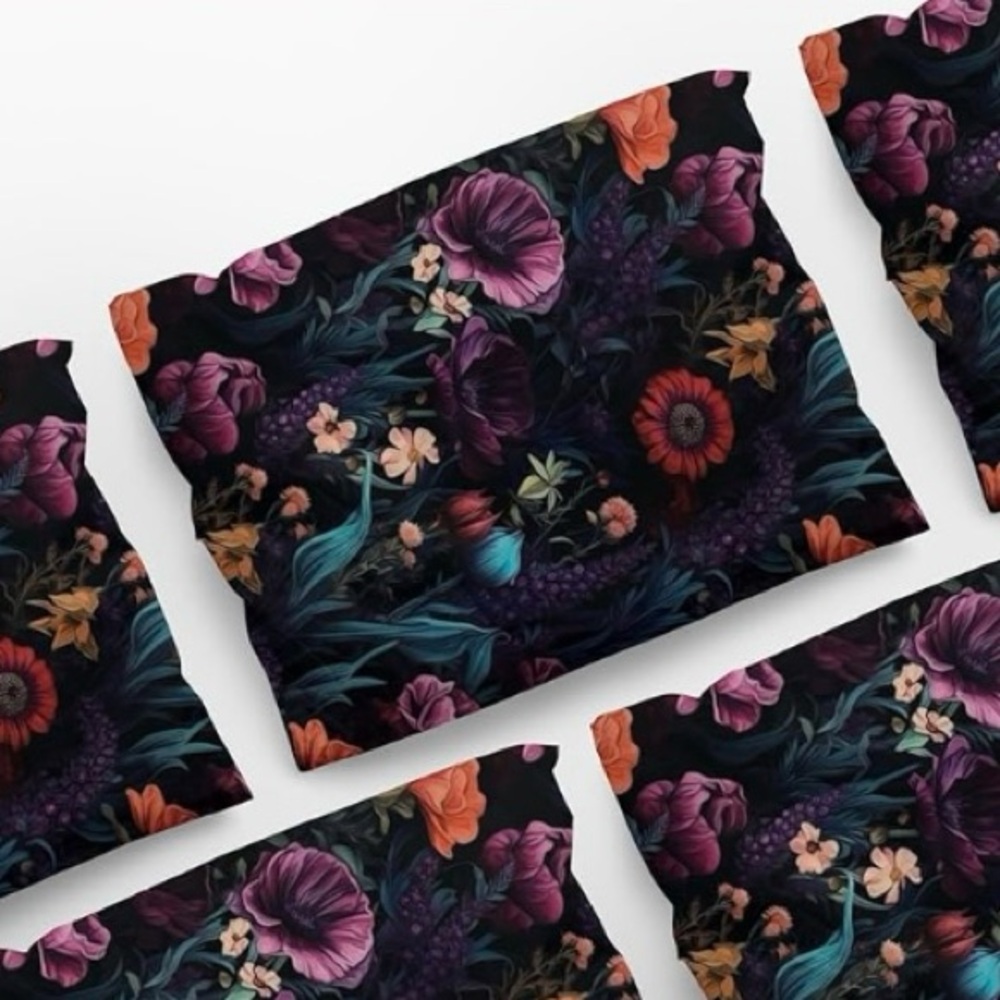 20 Dark Floral 10 x 13 Poly Shipping Mailers - Picture 3 of 4